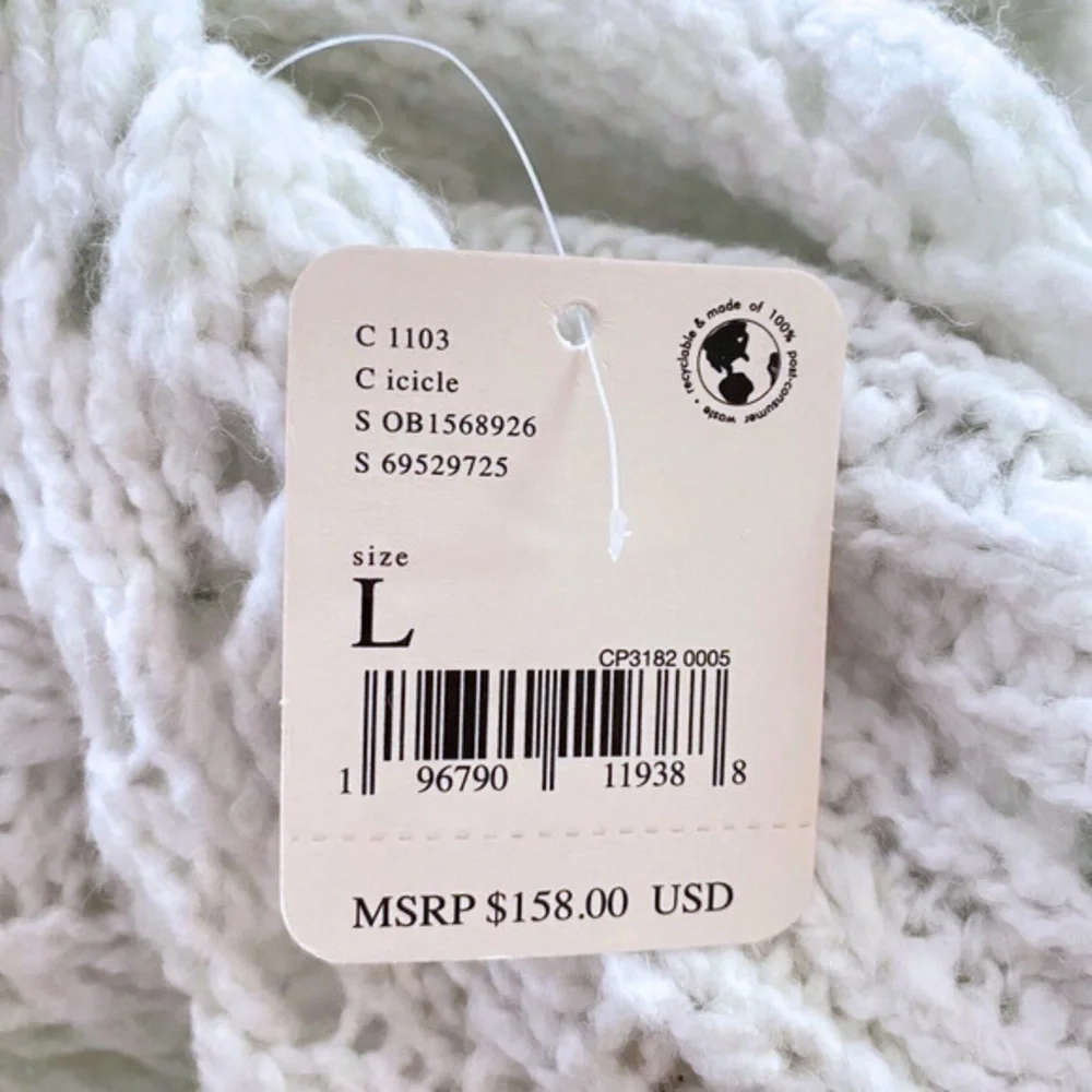 NEW Free People Avery Cardigan Icicle Large